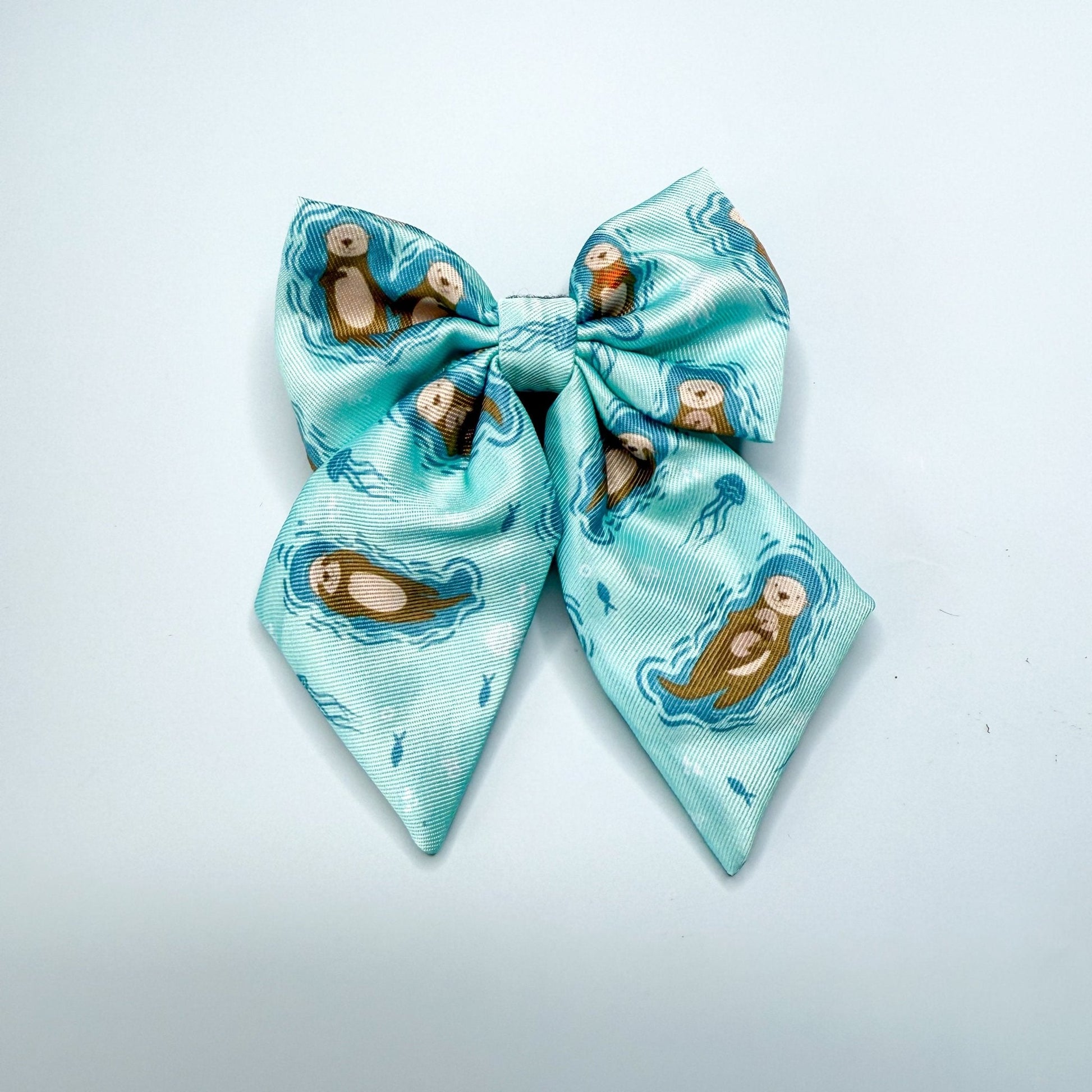 Sailor Bow for Dogs in Light Teal