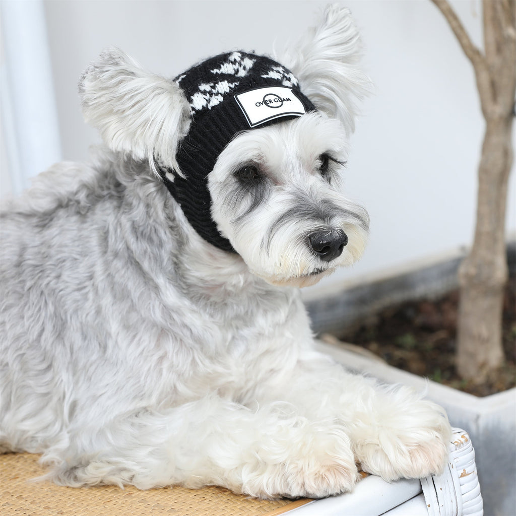 Floral Jacquard Woolen Hat for Pets