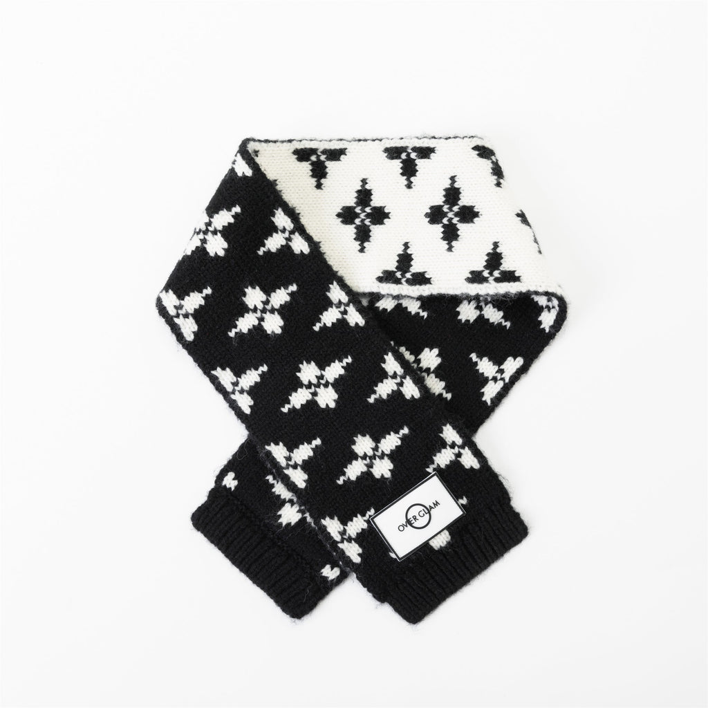 Floral Jacquard Woolen Pet Scarf
