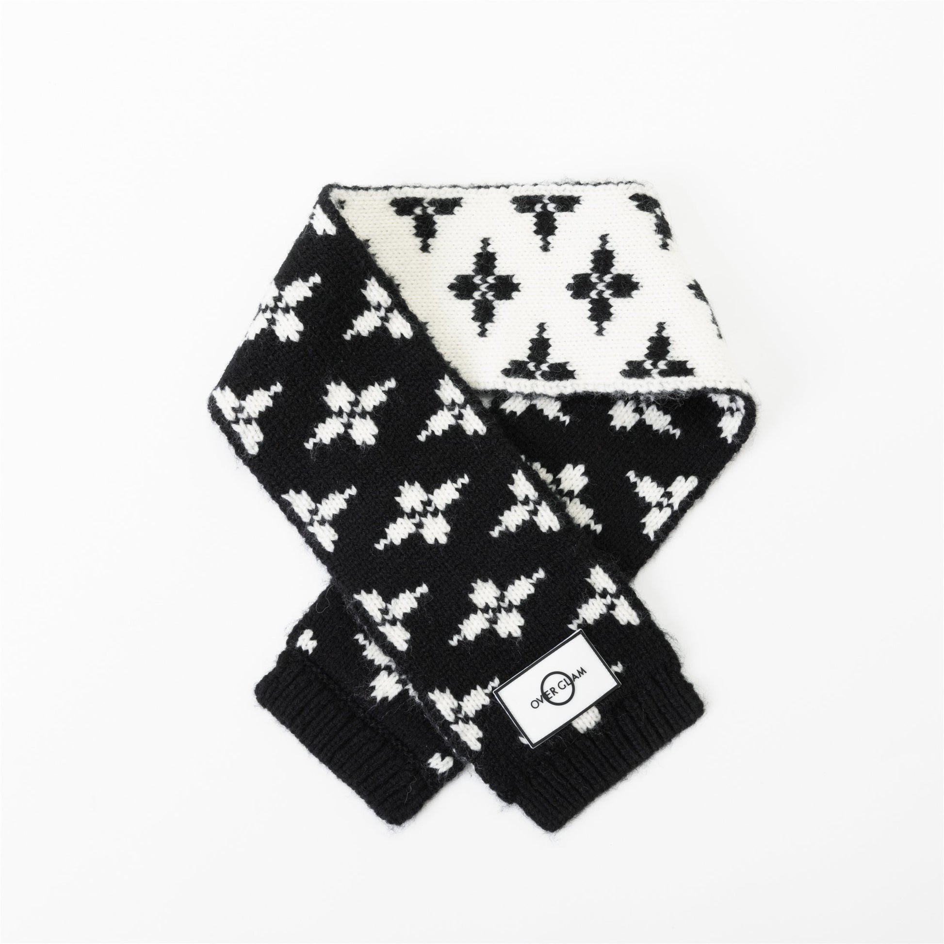 Floral Jacquard Woolen Pet Scarf