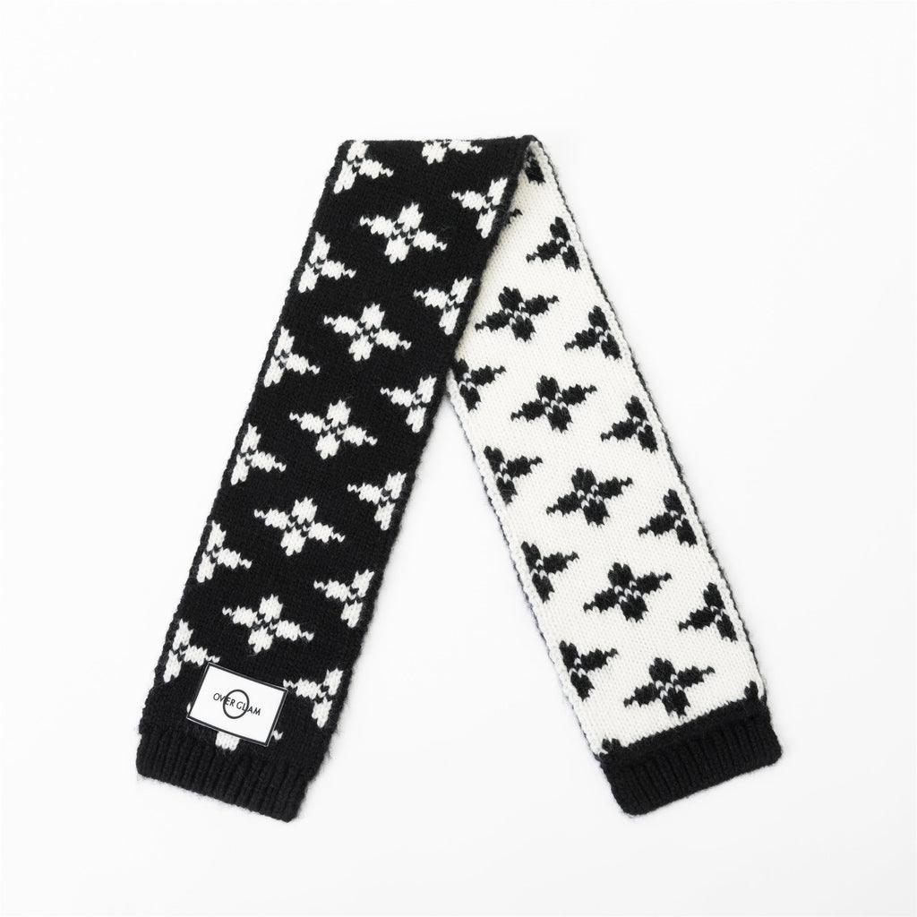 Floral Jacquard Woolen Pet Scarf