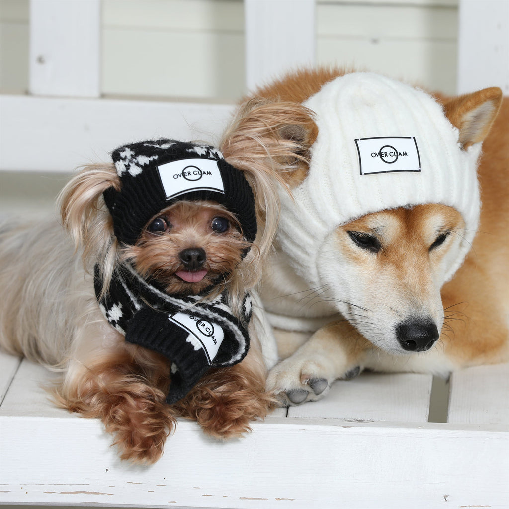 Floral Jacquard Woolen Pet Scarf