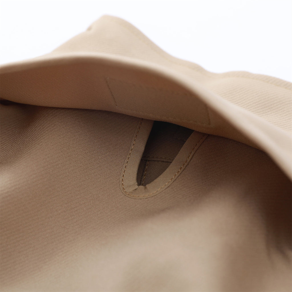 Four Leg Thin Coat with Stand Up Collar