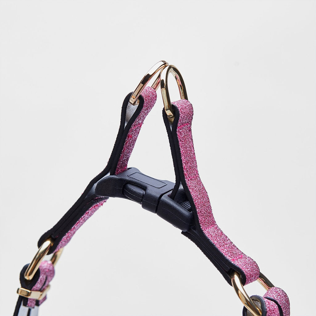 Glitter Leather Harness in Silver or Rose