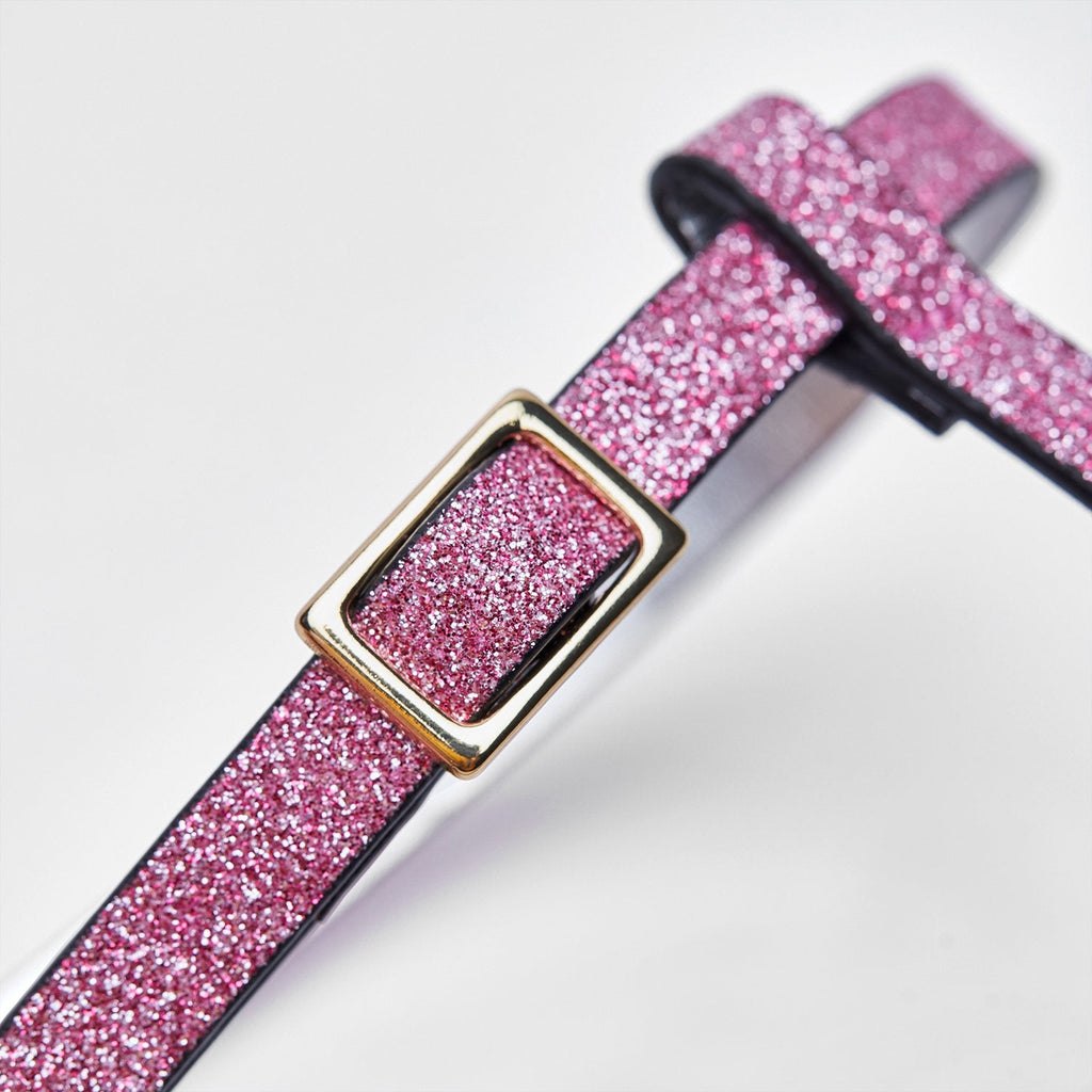 Glitter Leather Harness in Silver or Rose