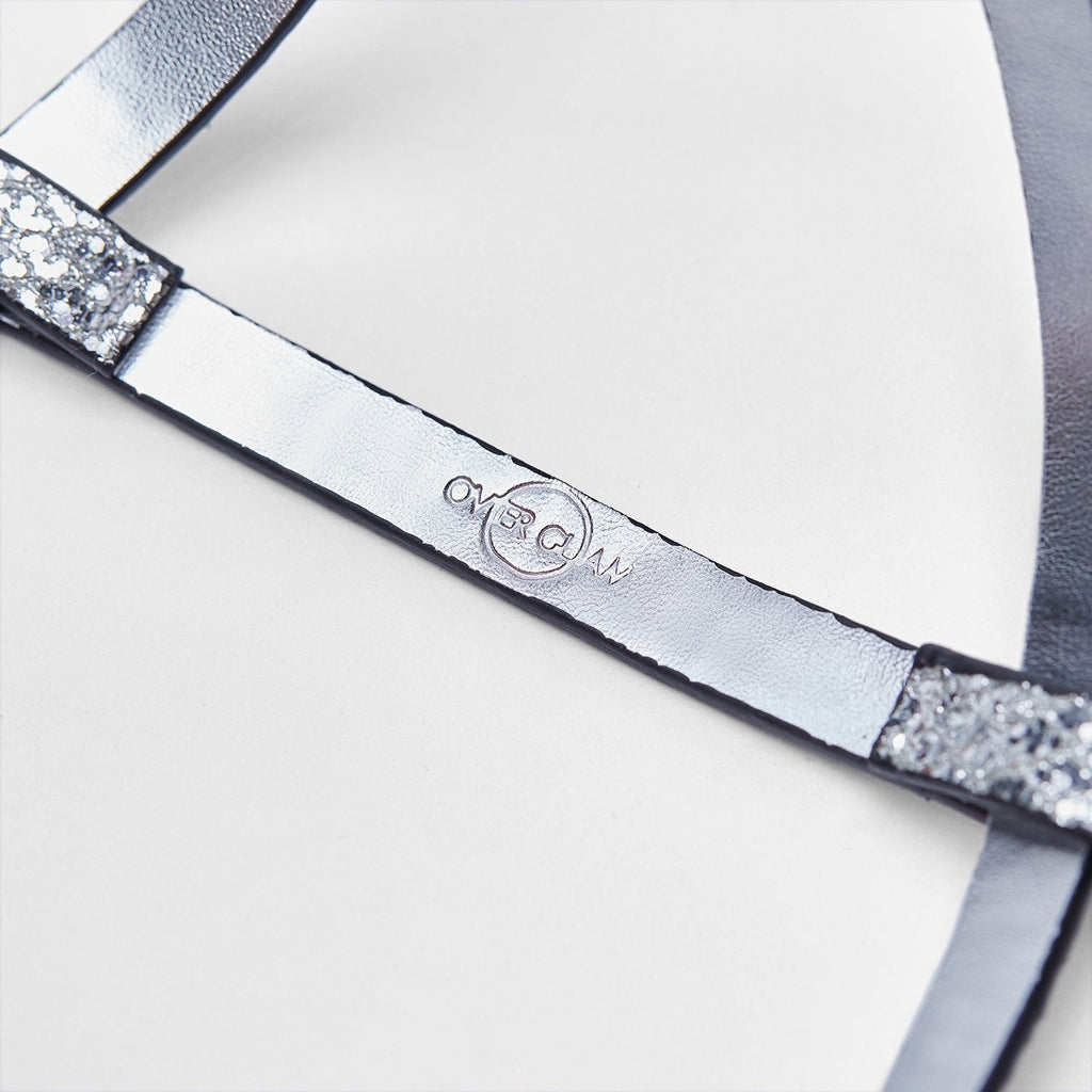 Glitter Leather Harness in Silver or Rose