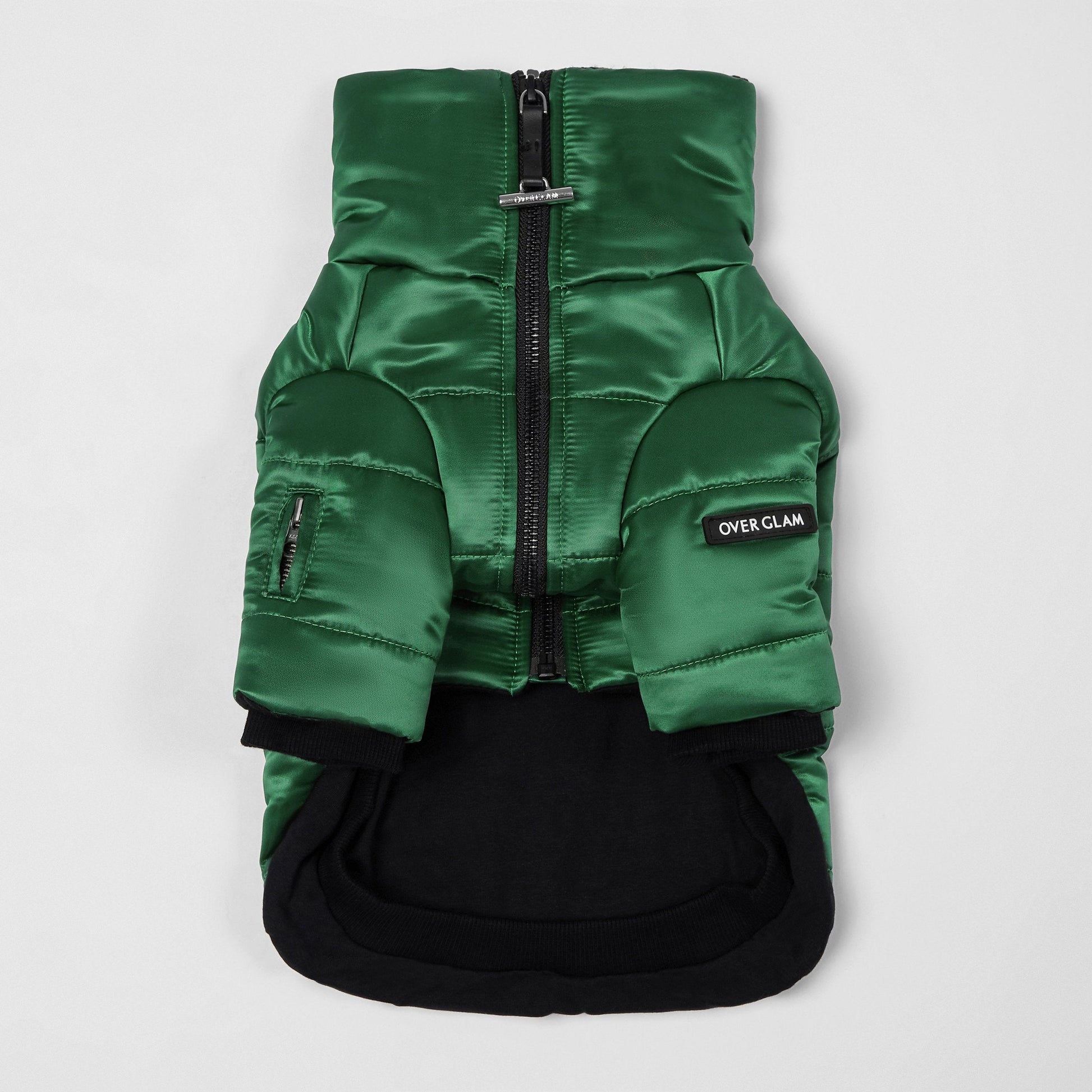 Glossy Zip Up Puffer Ski Jacket