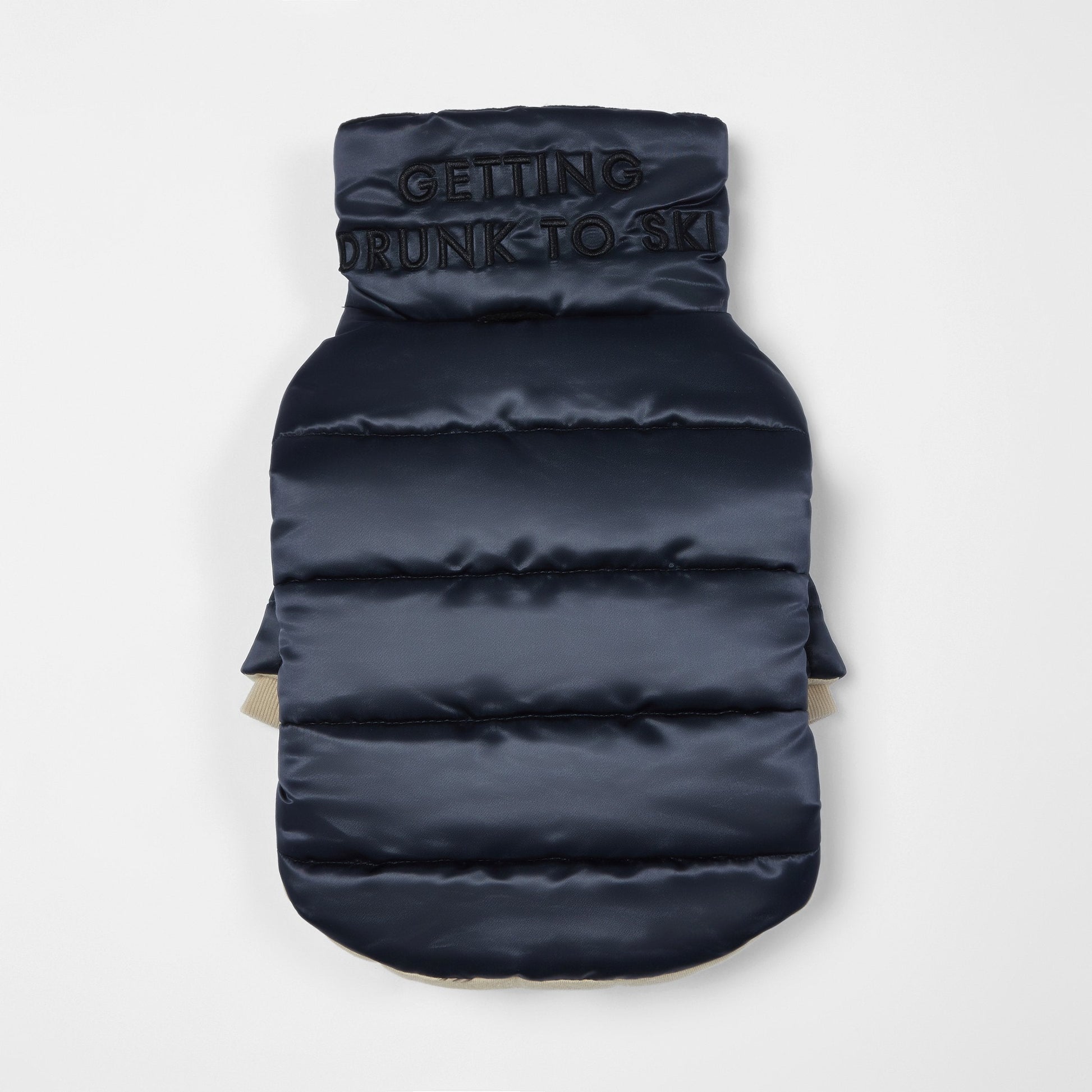 Glossy Zip Up Puffer Ski Jacket