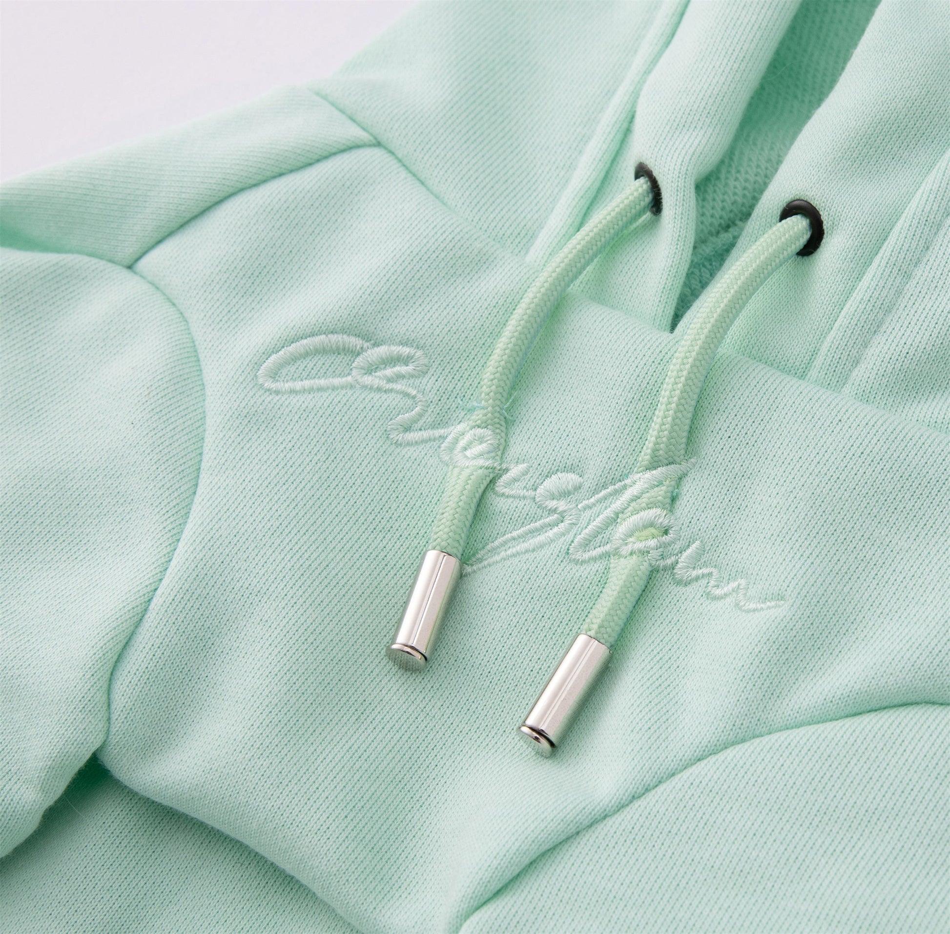 Pastel Hoodie with Glam Embroidery