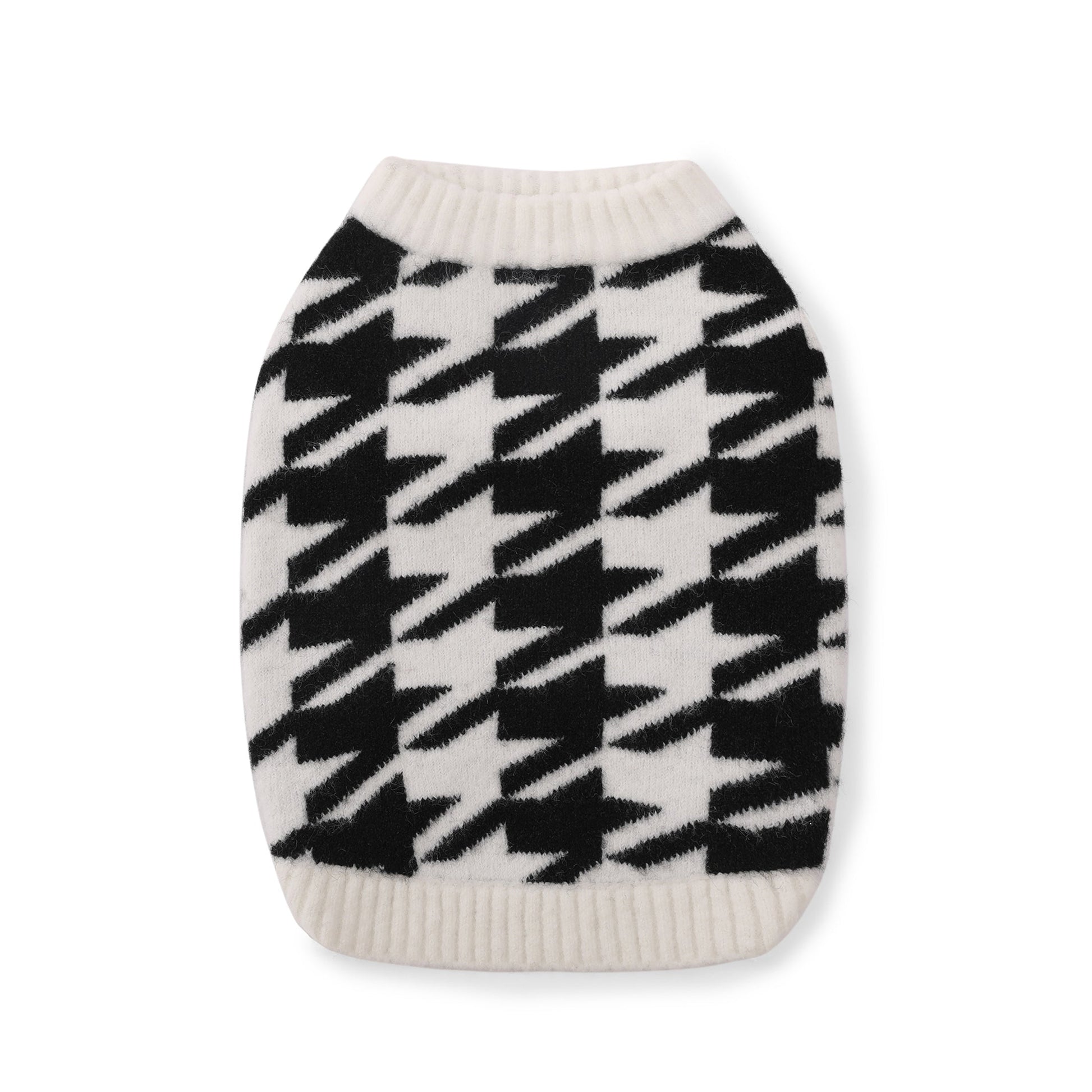 Houndstooth Wool Blend Jumper