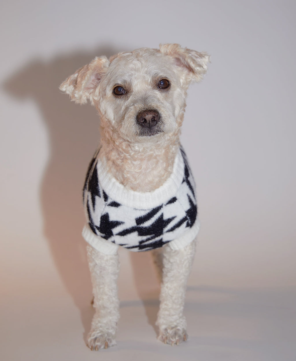 Houndstooth Wool Blend Jumper