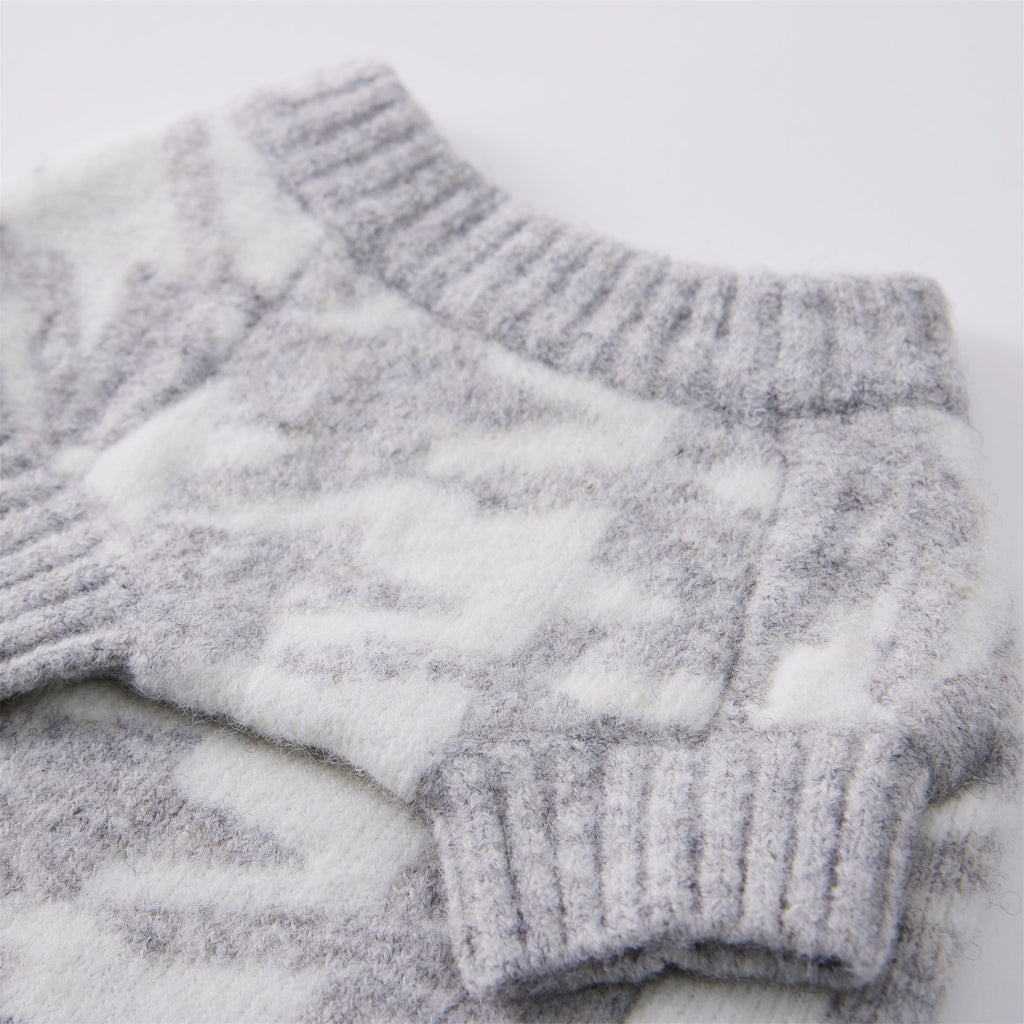 Houndstooth Wool Blend Jumper