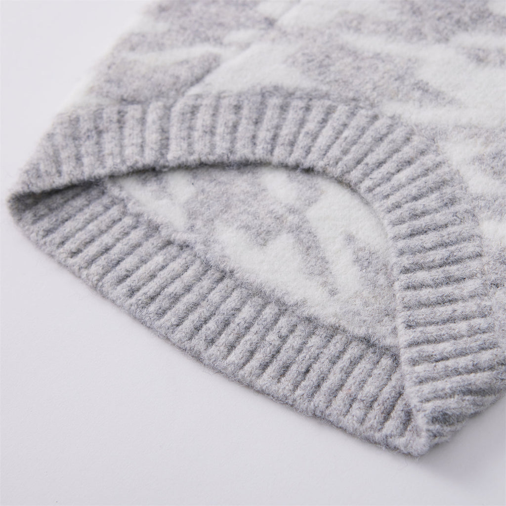 Houndstooth Wool Blend Jumper