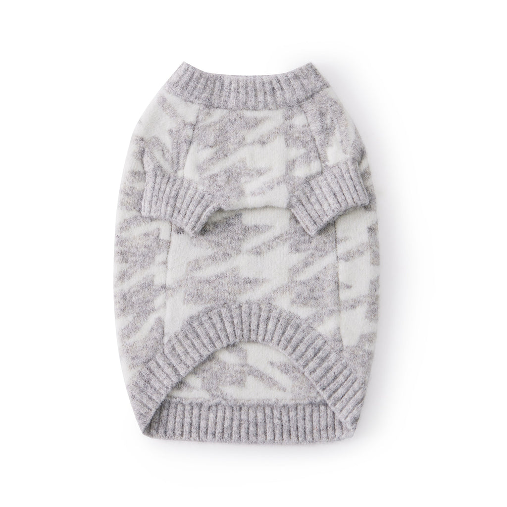 Houndstooth Wool Blend Jumper