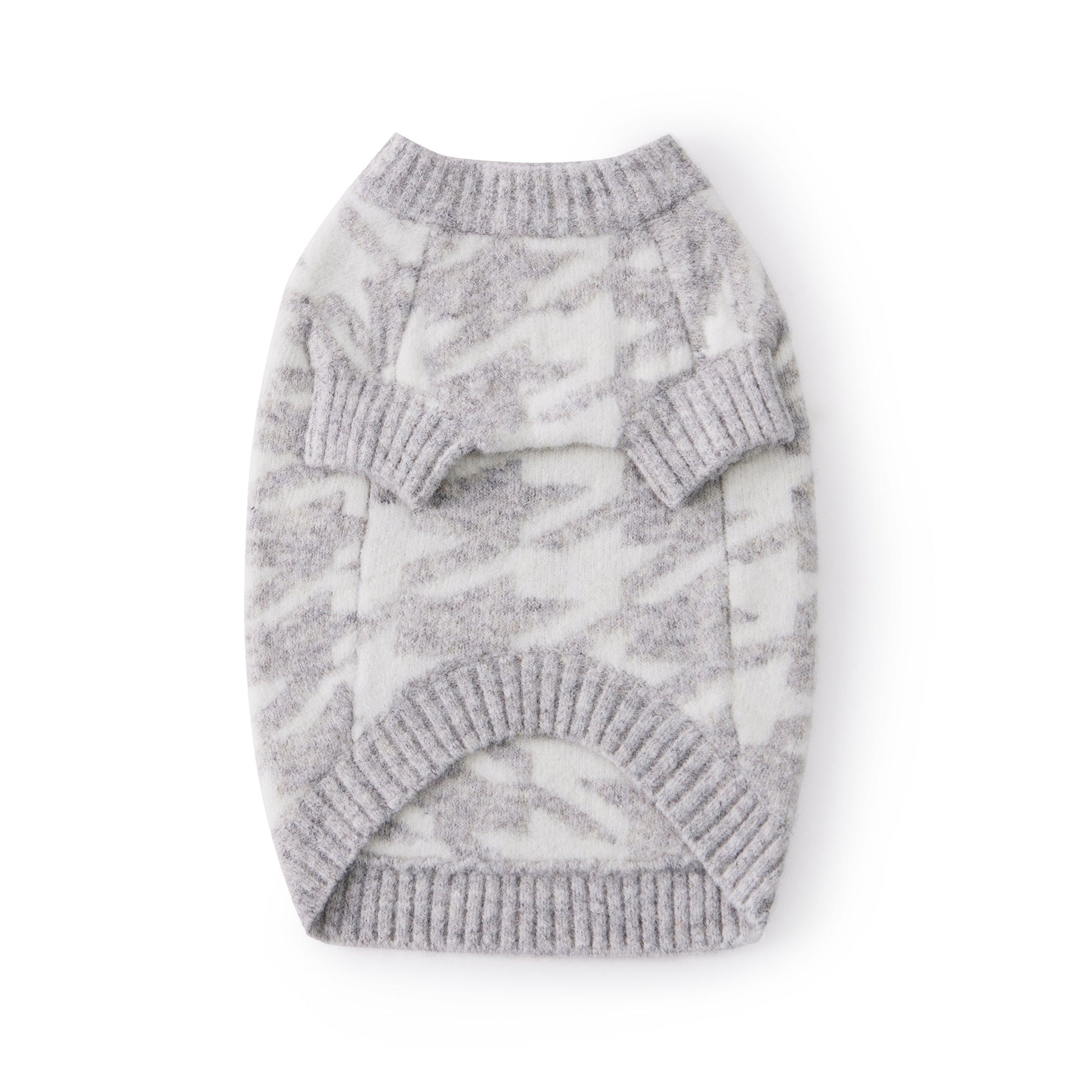 Houndstooth Wool Blend Jumper