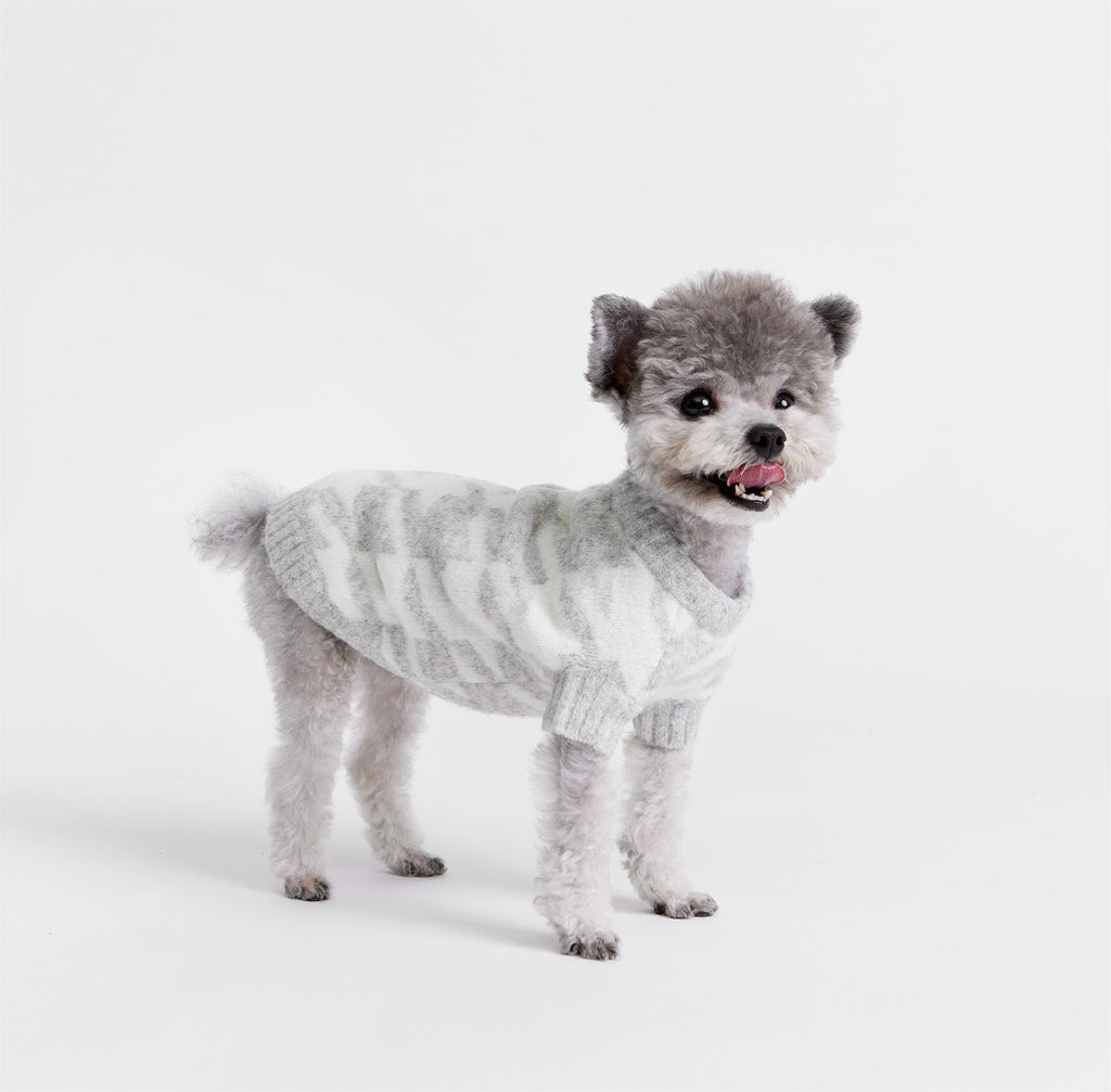 Houndstooth Wool Blend Jumper