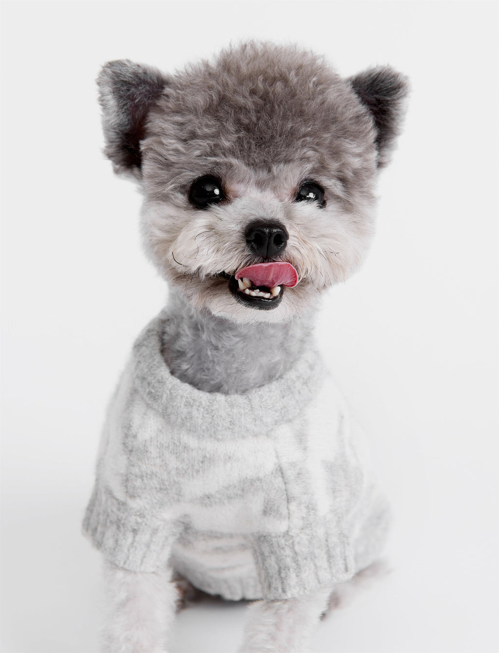 Houndstooth Wool Blend Jumper