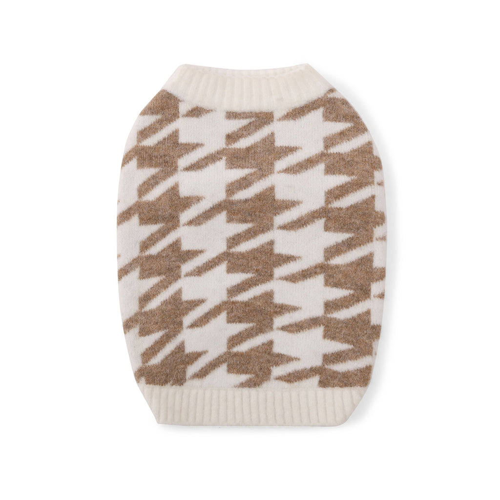 Houndstooth Wool Blend Jumper