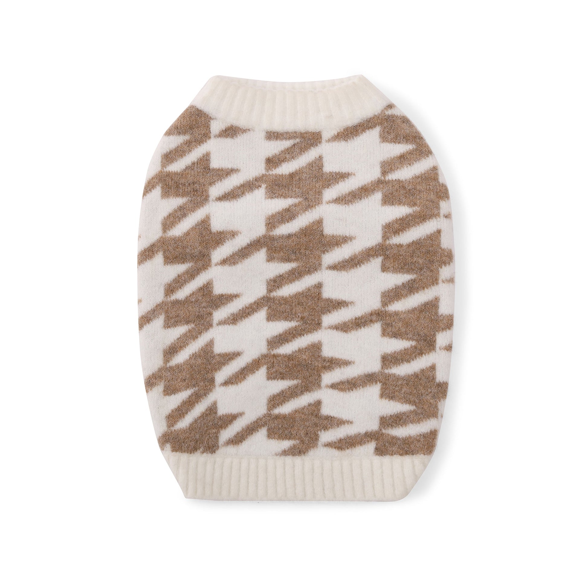 Houndstooth Wool Blend Jumper