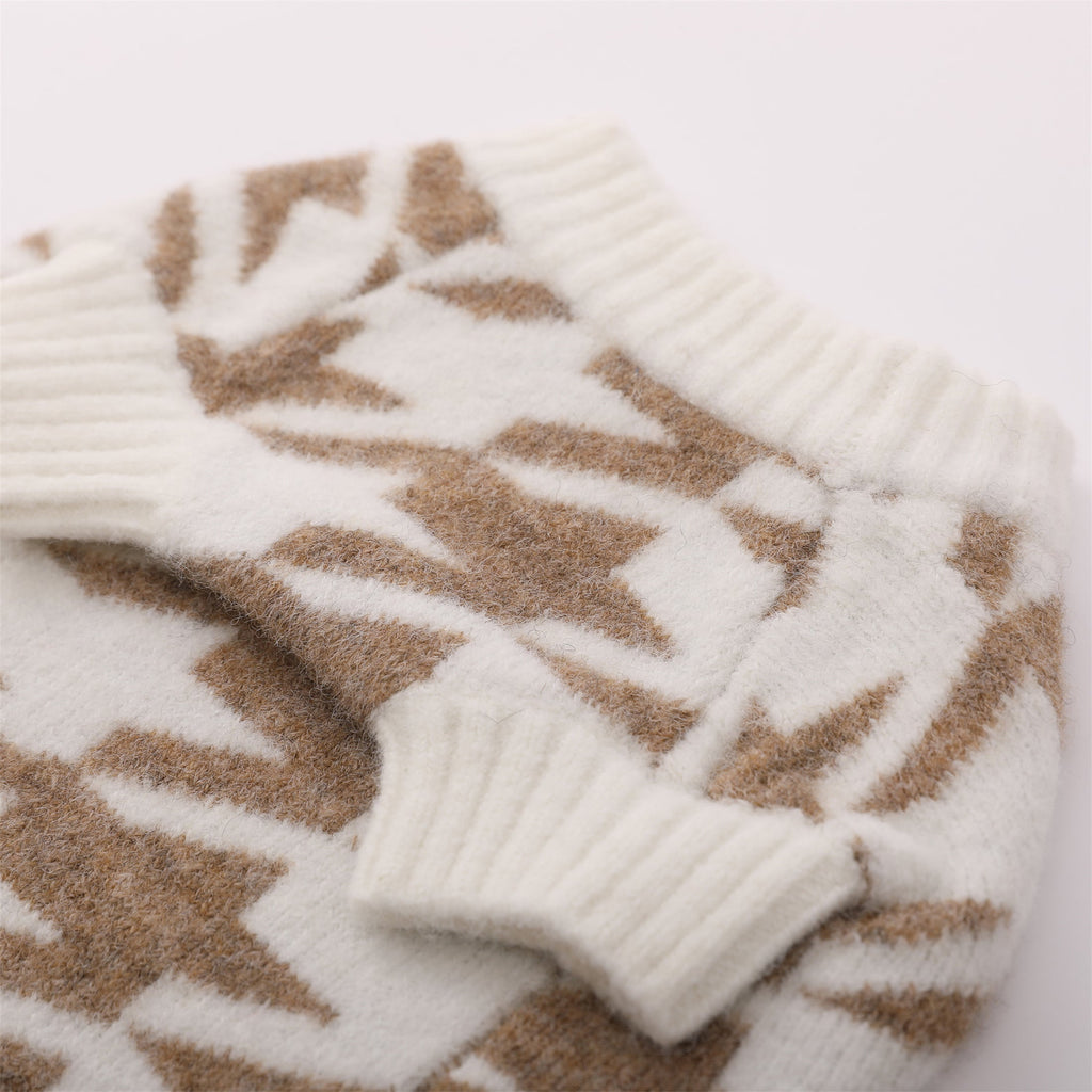 Houndstooth Wool Blend Jumper