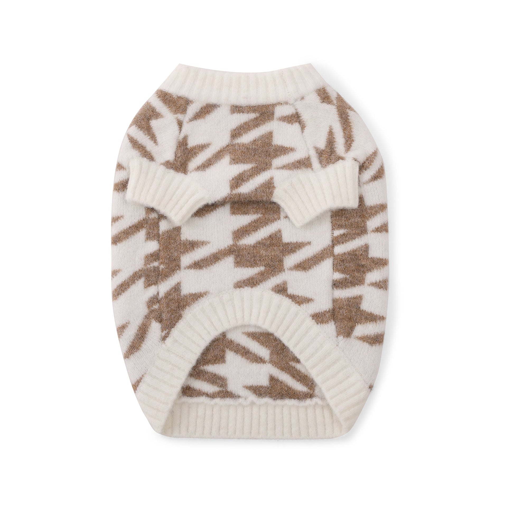 Houndstooth Wool Blend Jumper