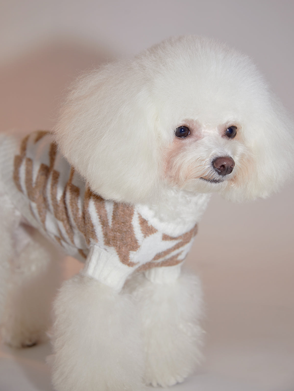 Houndstooth Wool Blend Jumper