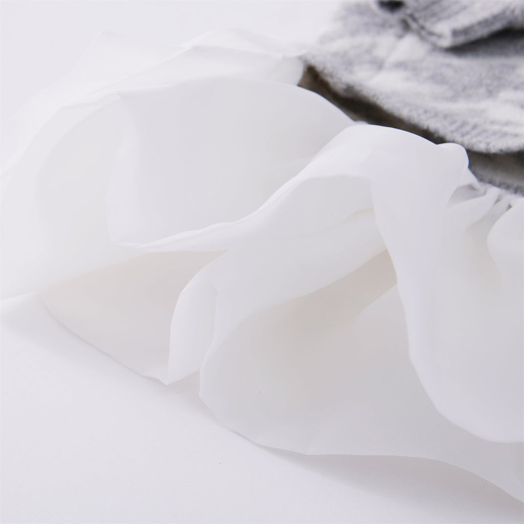 Houndstooth Jumper with Skirt in Grey