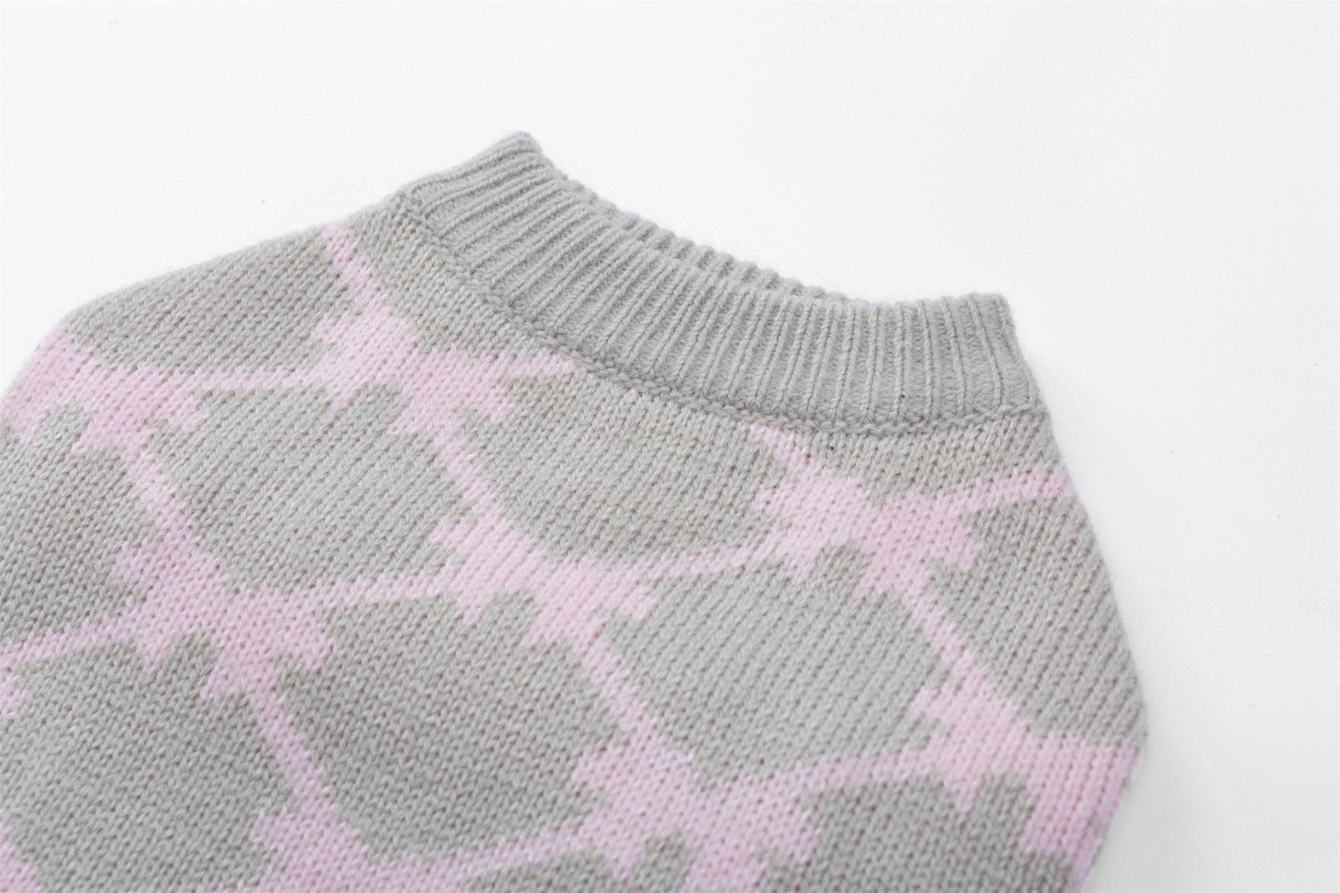 Jacquard Bowknot Jumper with Skirt