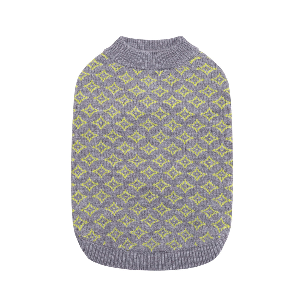 Rhombic Jacquard Sleeveless Jumper