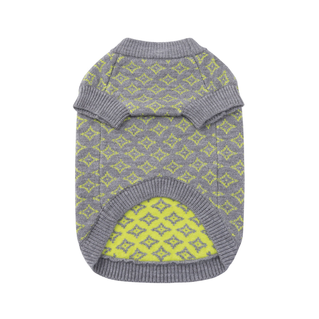 Rhombic Jacquard Sleeveless Jumper