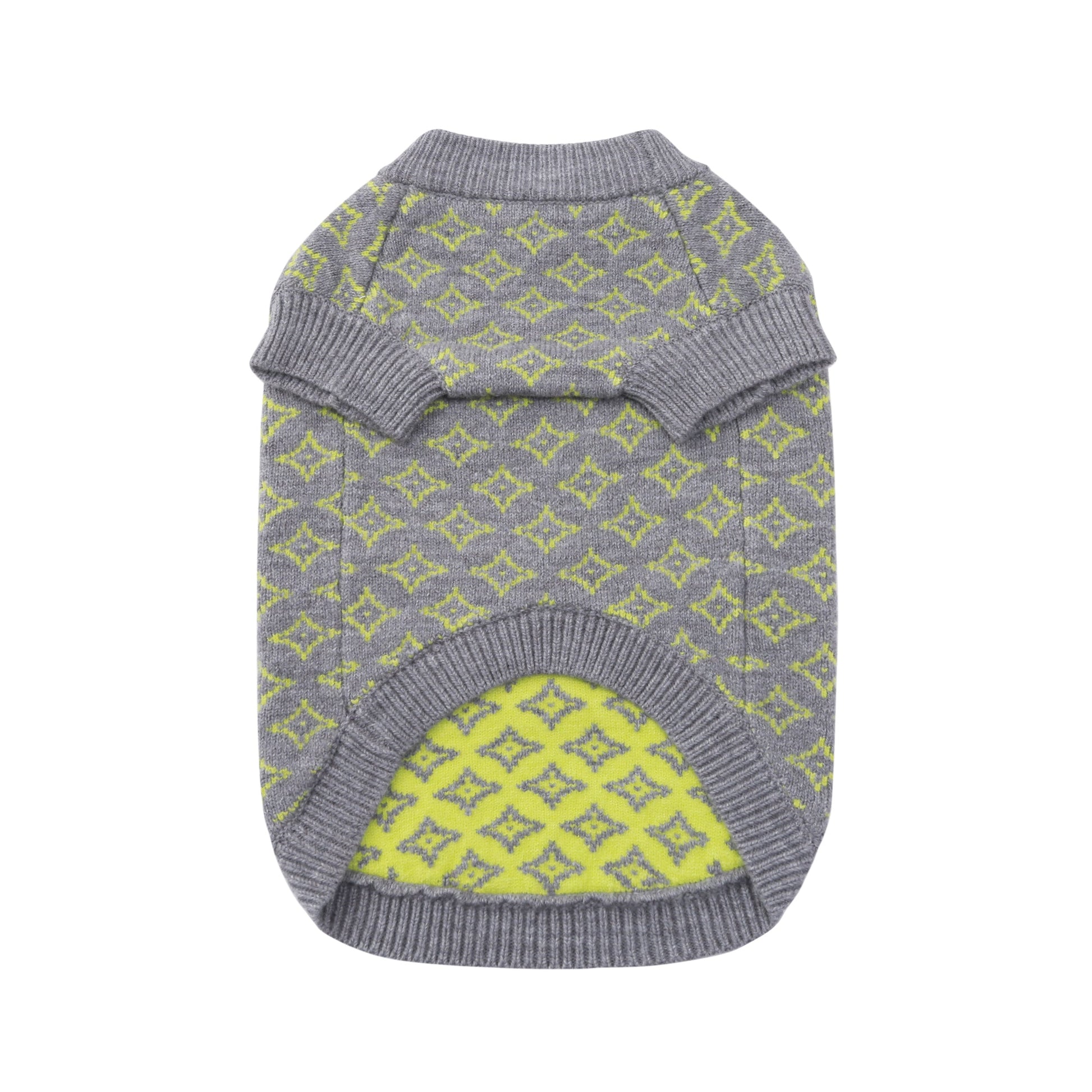 Rhombic Jacquard Sleeveless Jumper