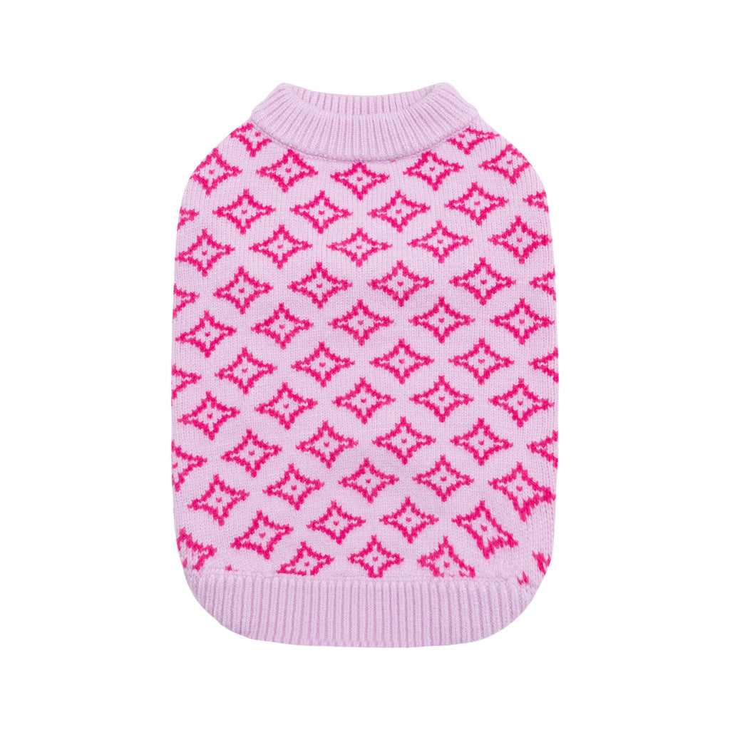 Rhombic Jacquard Sleeveless Jumper