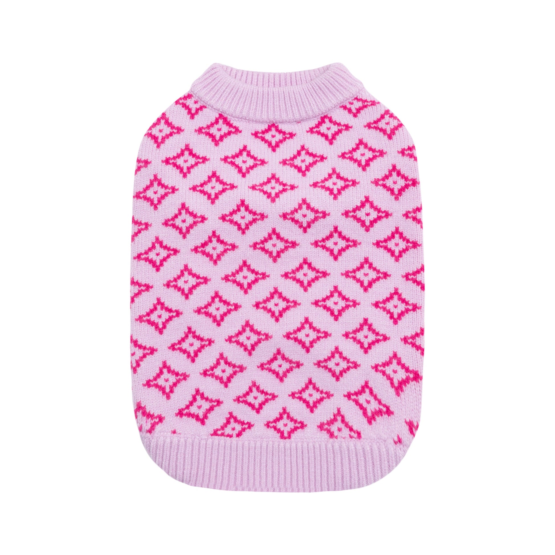 Rhombic Jacquard Sleeveless Jumper