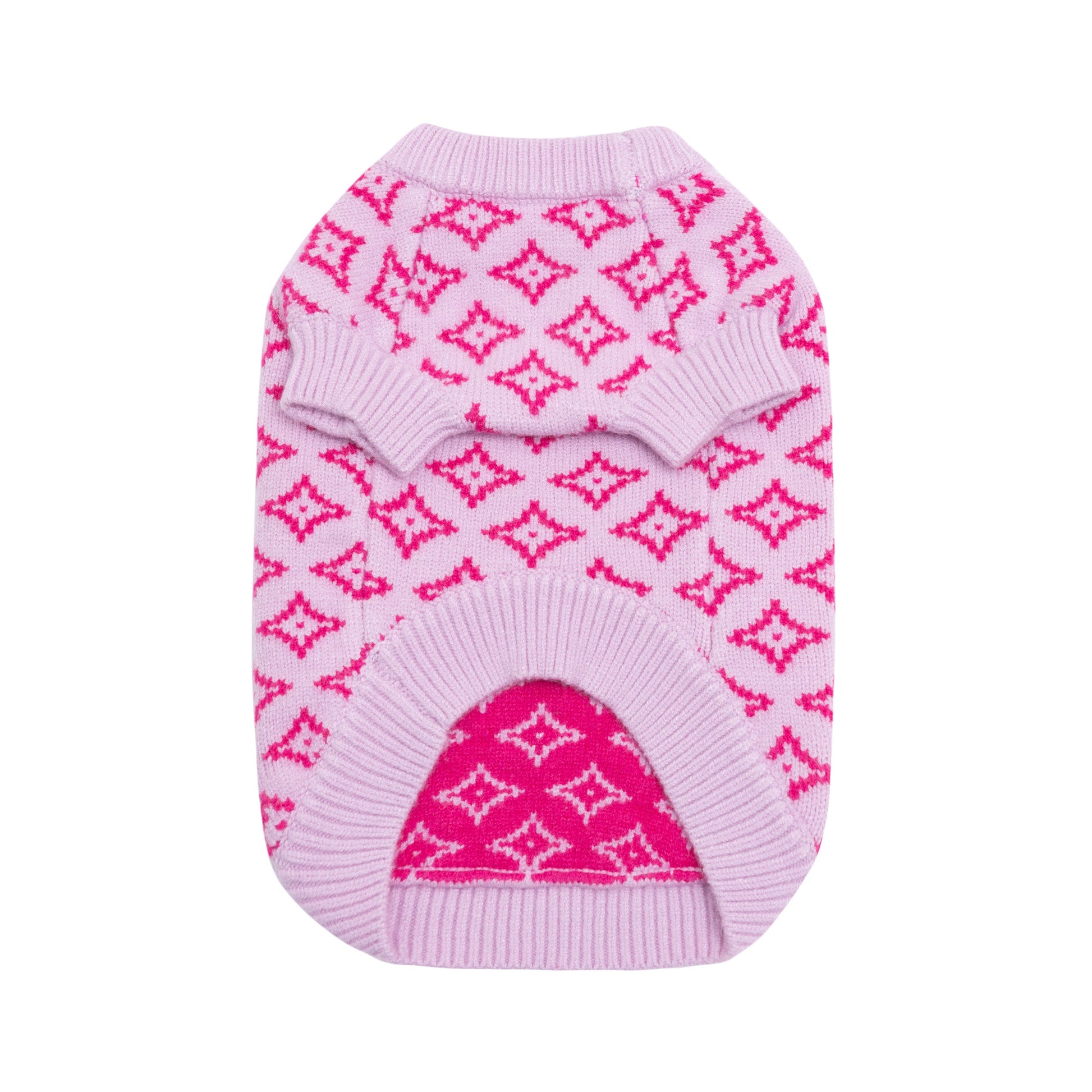 Rhombic Jacquard Sleeveless Jumper