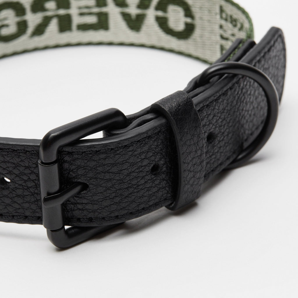 Ribbon Collar with Leather in Rose and Green