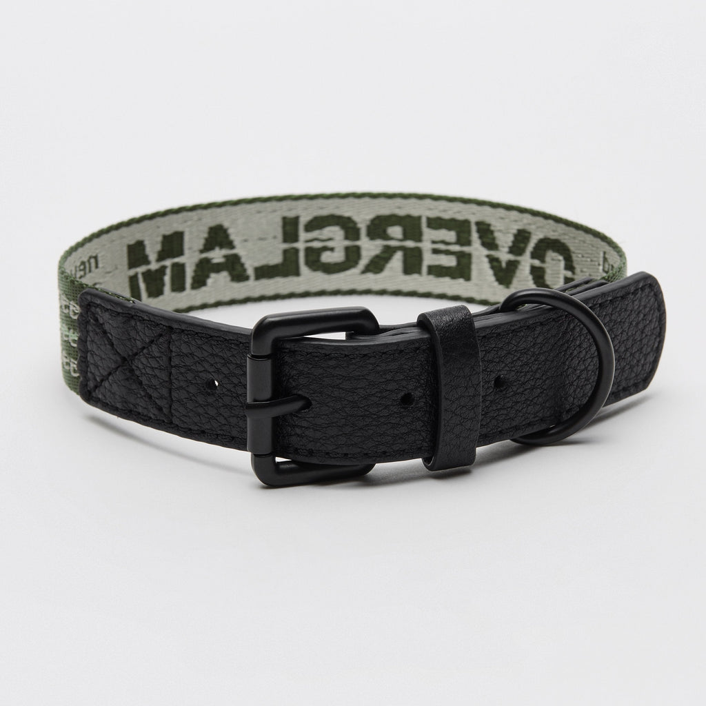 Ribbon Collar with Leather in Rose and Green