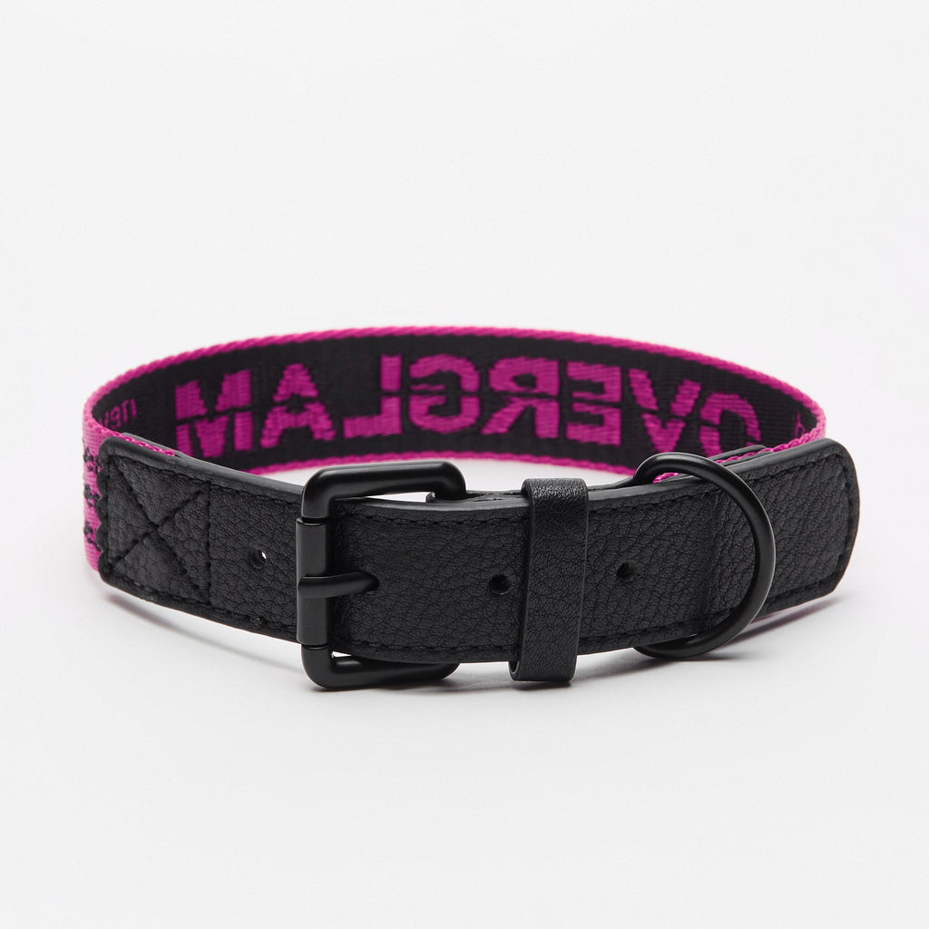 Ribbon Collar with Leather in Rose and Green