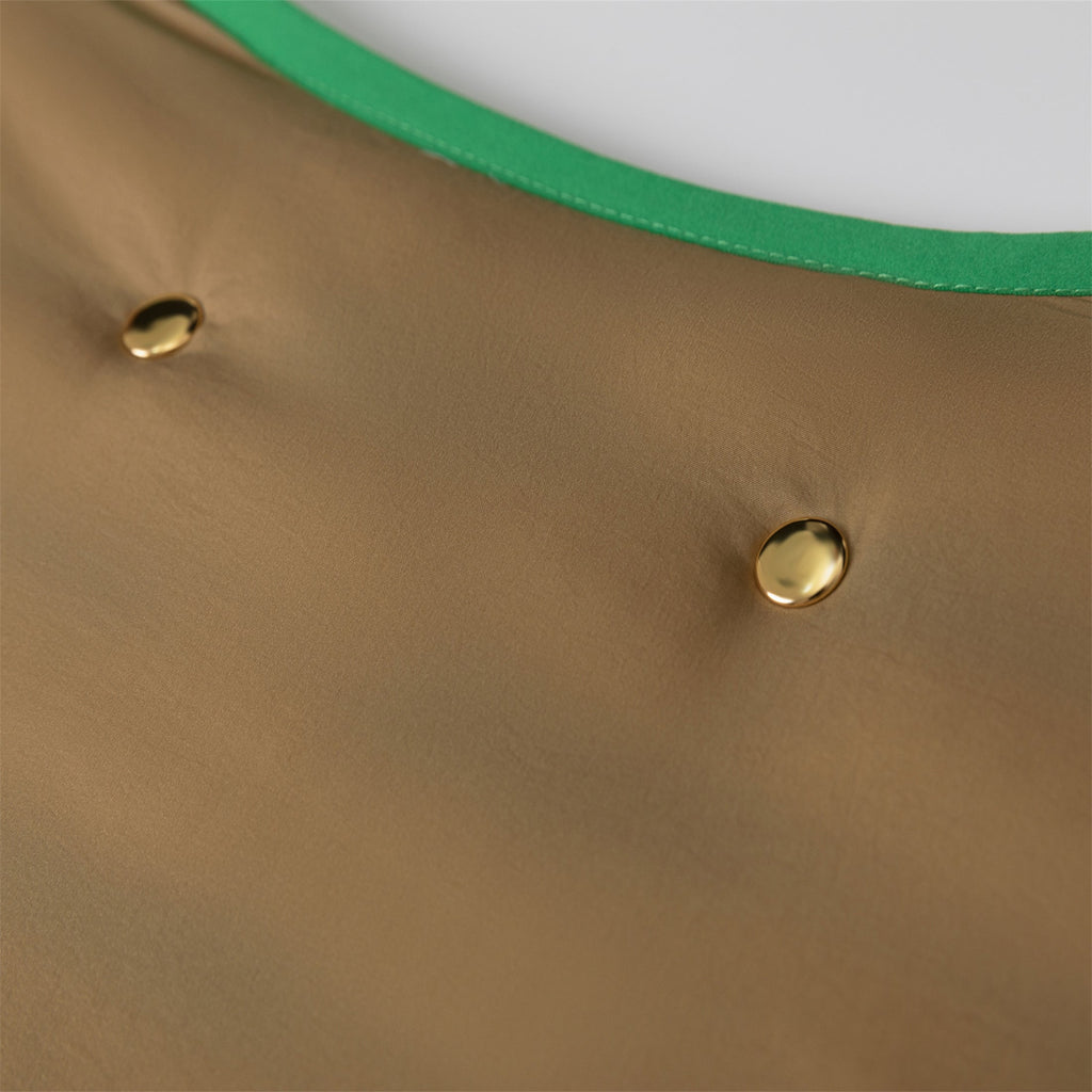 Sleeveless Button Up Puffer Jacket