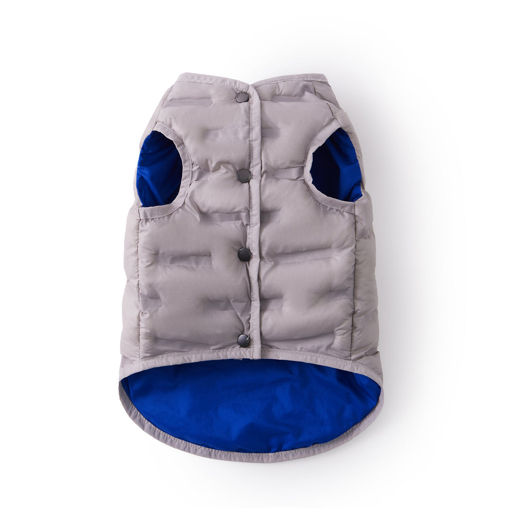 Sleeveless Button Up Puffer Jacket