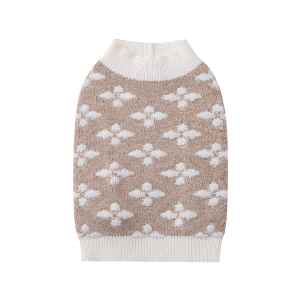 Sleeveless Floral Textured Jumper