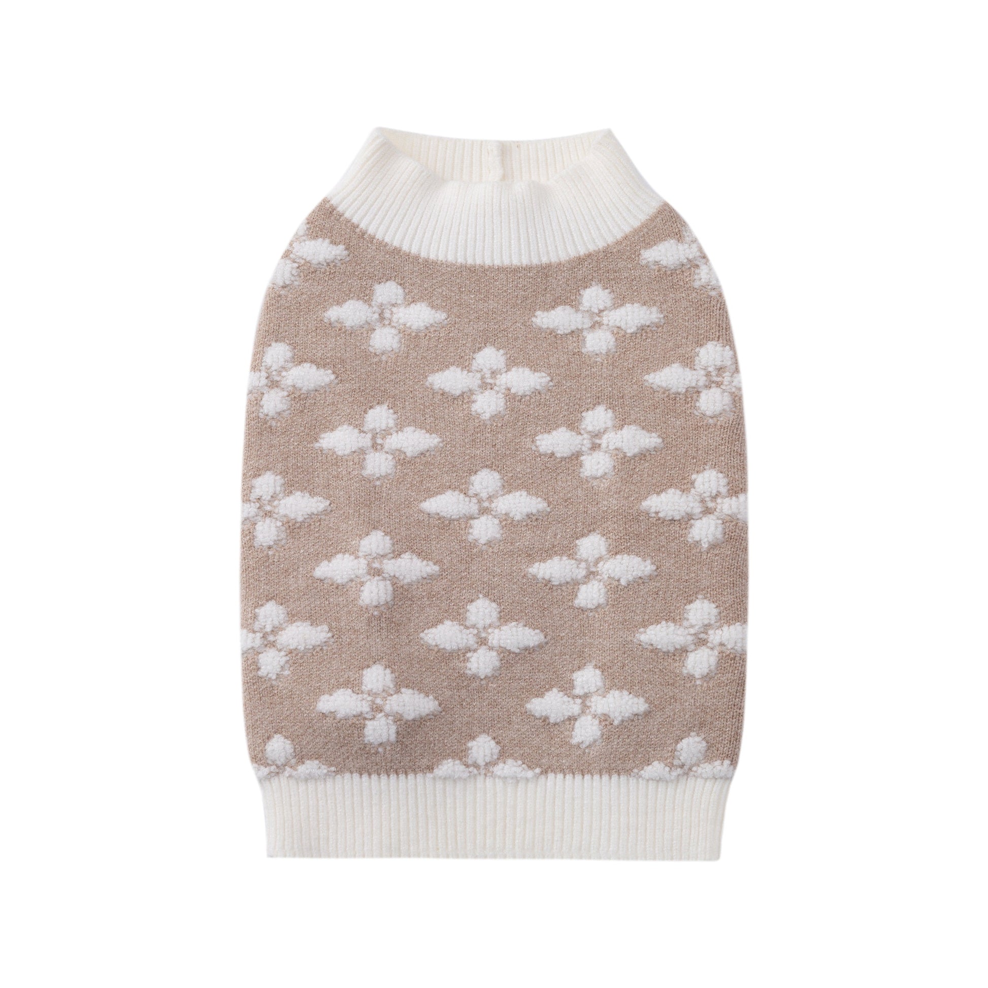 Sleeveless Floral Textured Jumper