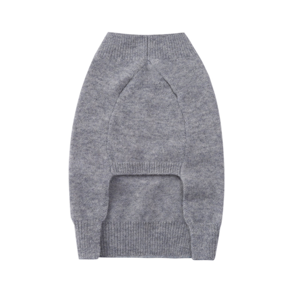 Sleeveless Wool Jumper with Golden Metal Logo