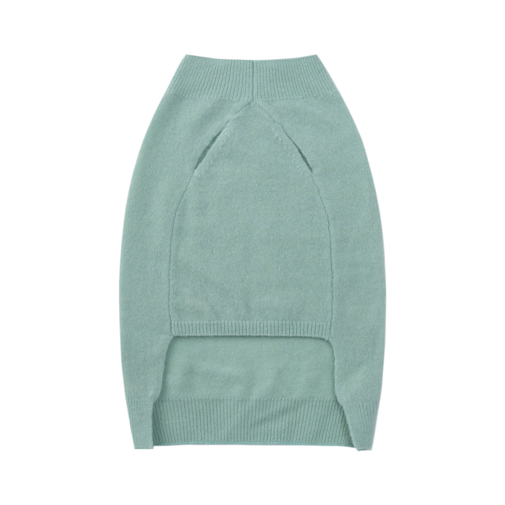 Sleeveless Wool Jumper with Golden Metal Logo