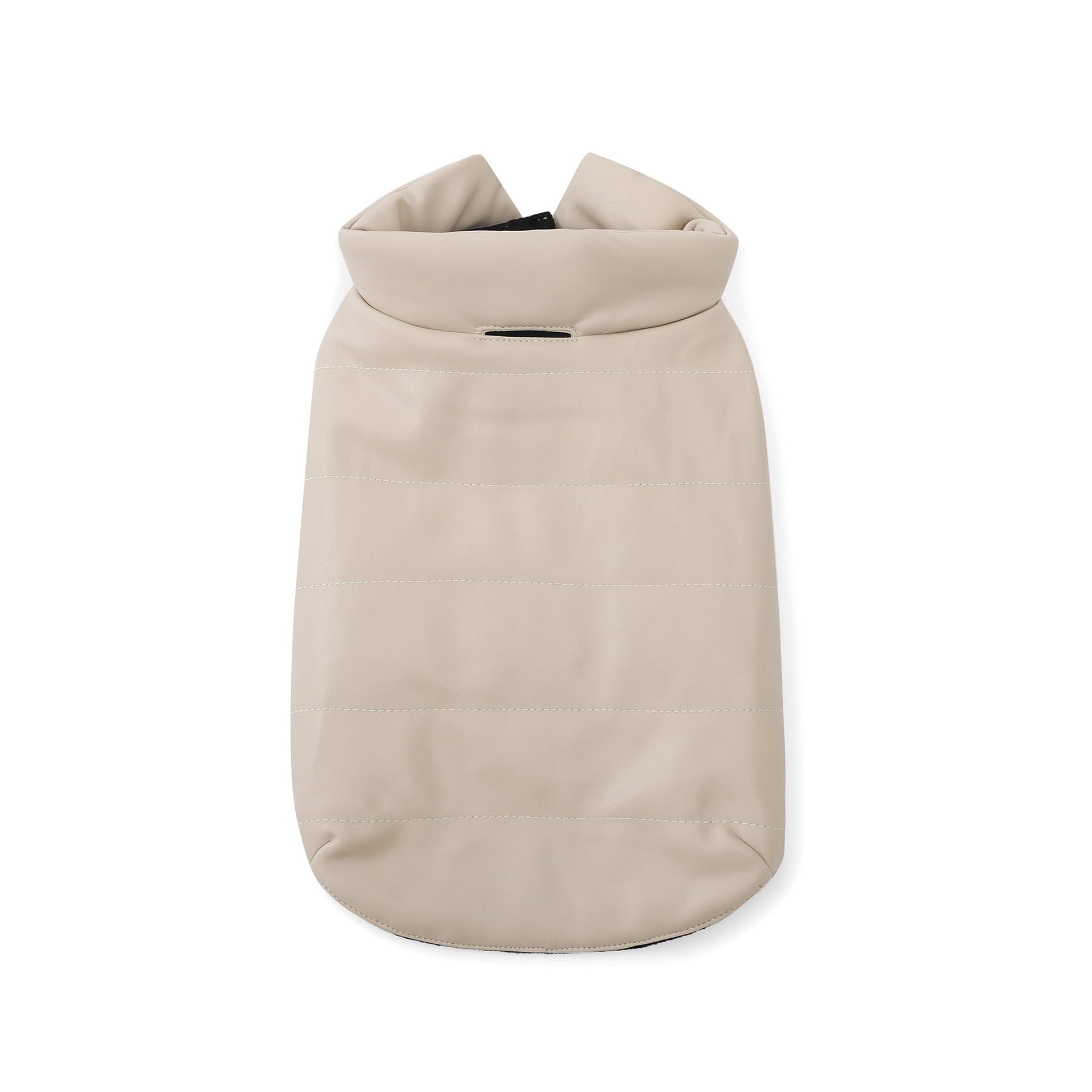 Sleeveless Leather Jacket with Harness Detail