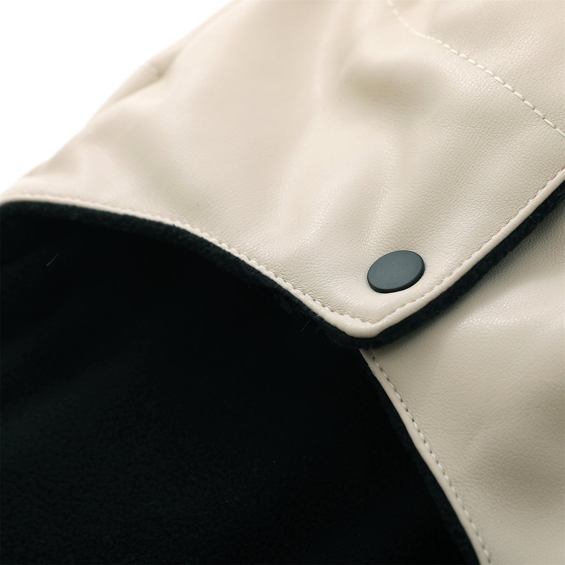 Sleeveless Leather Jacket with Harness Detail