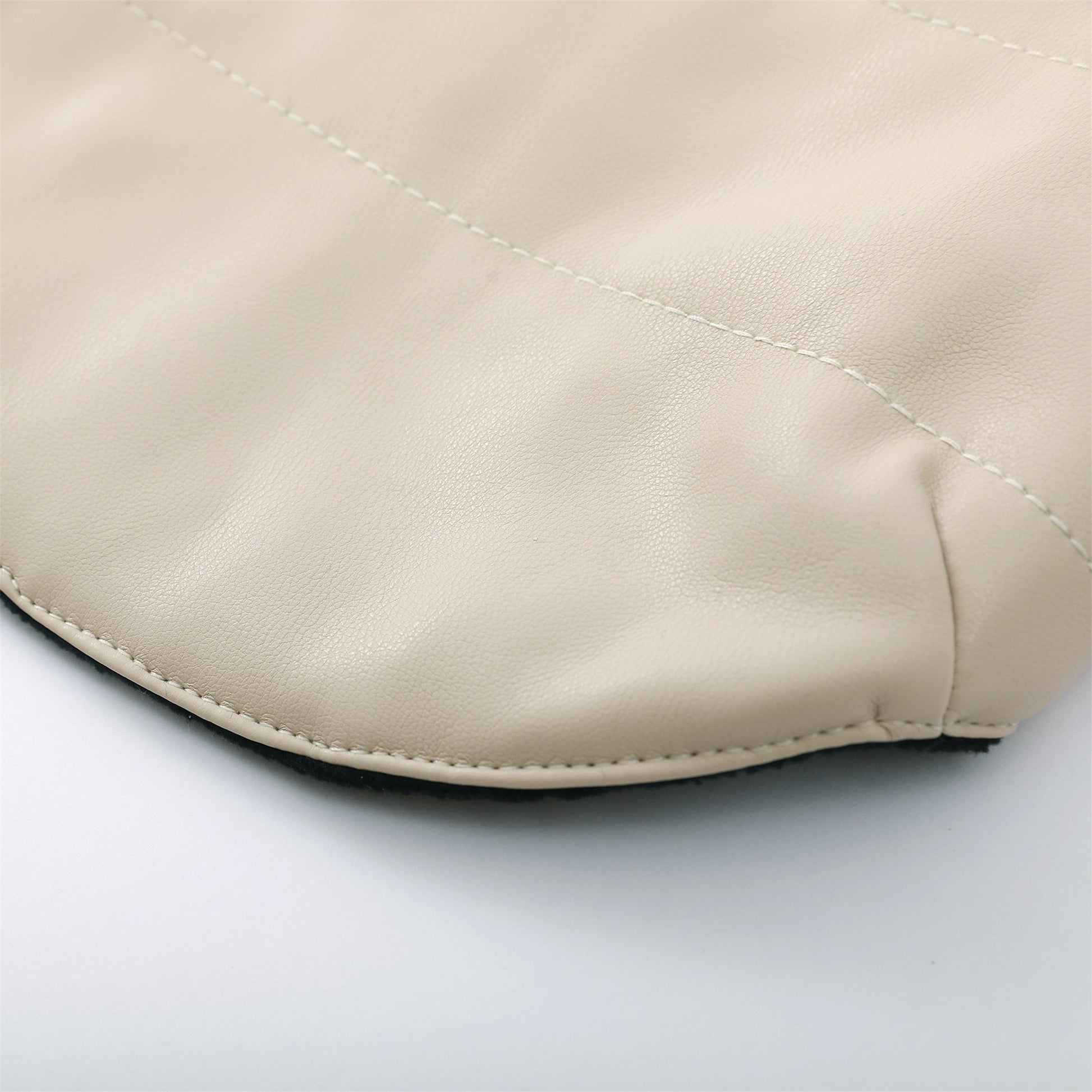 Sleeveless Leather Jacket with Harness Detail