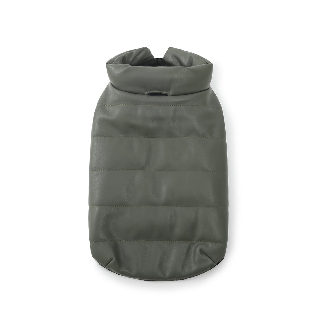 Sleeveless Leather Jacket with Harness Detail