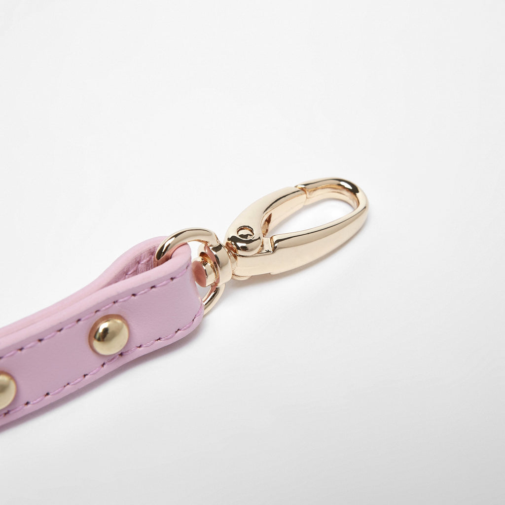 Smooth Leather Lead in Pink