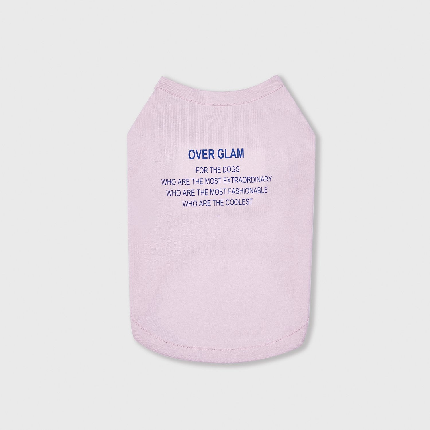 Pink Cotton T-Shirt with Blue Text