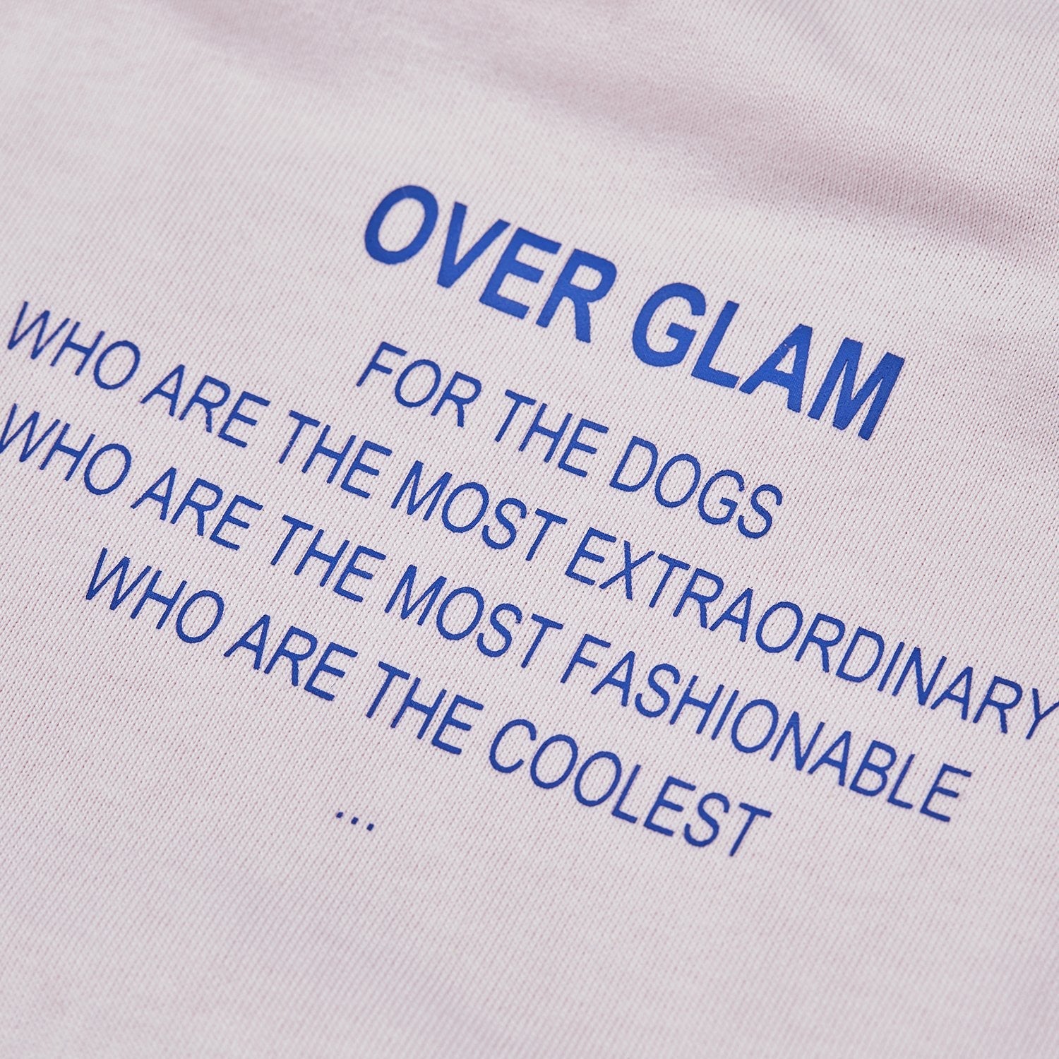 Pink Cotton T-Shirt with Blue Text